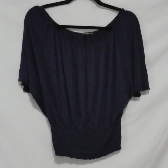 TAMMY MARS | medium | Elegant Draped Purple Top | Made In The USA - Picture 1 of 13